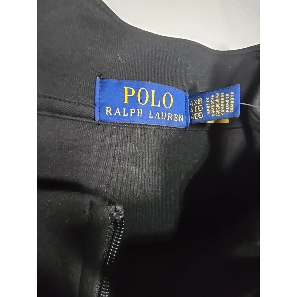 Polo Ralph Lauren Mens 4XLB Plus Black 1/4 Zip Pullover Long Sleeve nwt Sweater